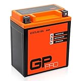 GP-PRO GTX7L-BS 12V 6Ah GEL-Batterie (Kompatibel mit YTX7L-BS / 50614) (Wartungsfrei & Versiegelt) Akkumulator Motorrad Roller Motorradbatterie Rollerbatterie