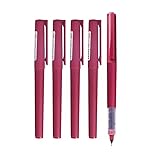 DAFLIN 5-teiliges Retro-Farbstift-Set, 0,5 mm, Kugelschreiber, schnell trocknend, Gel-Tintenroller, Kugelschreiber for Schreiben, Markieren, Zeichnen, Schreibwaren, Büro, Schule (Color : Retro Red)