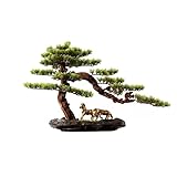 Kunstbaum Bonsai-Baum Künstlicher Bonsai-Baum, grün, große Simulation, willkommen, Kiefer, Bonsai-Baum, Wohnzimmer, Büro, Desktop-Dekoration, Simulation, Topf-Statue, Dekoration Bonsai Pflanze