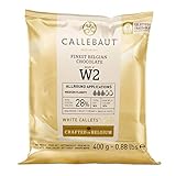 CALLEBAUT Receipe No. W2 - Kuvertüre Callets, Weiße Schokolade, 28% Kakao, 400g - 1er Pack