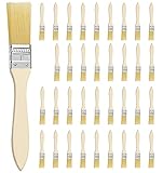 YEMPOR Pinselset 36 STK 25,4 mm Flachpinsel mit Holzgriff, Perfekt für Farben, Lack, Beizen, Klebstoffe - Flachpinsel, Lasurpinsel, Lackpinsel für Profi und DIY