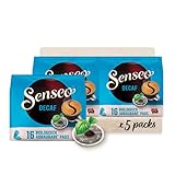 Senseo® Pads Decaf - Kaffee Entkoffeiniert UTZ-zertifiziert - 5 Packungen x 16 Kaffeepads