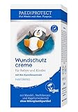 PAEDIPROTECT Wundschutzcreme Baby 50 ml, Wundsalbe ohne Parfüm & Silikone, vegane Babycreme Schutz für empfindliche Babyhaut im Windelbereich, Bio-Kamille Heilsalbe Pflege hilft bei Rötungen