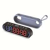 DONGKER Intervallzeitgeber, LED Fitness Timer, Gym Timer mit 7 Trainingsmodi, ultraklare Digitalanzeige Intervall-Timer, Multifunktionale Countdown/Up-Uhr mit Summer für Fitnessstudio, Garage