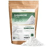 D-Mannose Pulver - 200 g - (3,3 Monate Vorrat) - Aus pflanzlicher Fermentation - Laborgeprüft - Rein & naturbelassen - Ohne Zusätze - Vegan