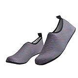 Extra große Laufsocken und gleiche Socken unten Damen Druck Schwimmen Gummi Herren Strandsocken, grau, 36