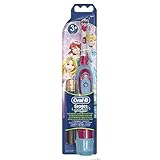 Oral-B Kids Batteriebetriebene Zahnbürste Mit Figuren Aus Disney Cars Oder Disney Prinzessin, 1 Handstück, 1 Aufsteckbürste, 2 Batterien