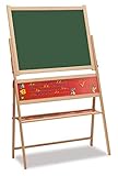 Eichhorn 100002579 - Magnet-Standtafel 40x67x110cm inkl. 48 Magnetbuchstaben, 10 Kreiden und Schwamm, Buchenholz