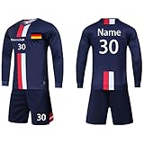 Fußball Trikot Kinder Erwachsene Benutzerdefinierte Fussball Trikot T-Shirt Shorts 2 teiliges Set - Benutzerdefiniert Beliebiger Name Nummer Team Logo Trikot Personalisiert