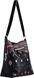 Desigual Womens BOLS_REGASITA BUTAN PU Umhängetasche, Black, One Size