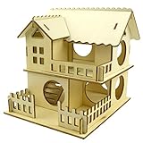 Bagalqio Meerschweinchen Landhaus Hamsterhaus Pet Bed Hamster House Versteckhütte Pet Stairs Tunnel Spielzeugspielplatz Für Kleine Haustiere