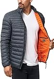 Indicode Herren Islington Steppjacke in Daunenjacken-Optik | Übergangsjacke Winterjacke Dk Grey L