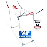 SCHWANFELD® Wäscheständer [18M TROCKENLÄNGE] - Premium Wäschetrockner Ständer - Faltbarer Wäscheständer XXL - Standtrockner rutschfest - Wäscheständer Balkon - Clothes Drying Rack - Laundry Rack