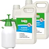 Envira Anti Milben-Spray 2x 5 Liter + 2L Drucksprüher - Mittel gegen Milben, Hausstaubmilben - Milbenabwehr für Matratzen, Textilien & Polster mit Langzeitwirkung - Geruchlos