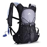 GIEMIT Trinkblase Trinkrucksack 2L, Trinkbeutel Wasserbeutel für Rucksack Fahrradrucksack Laufrucksack, Wasserblase BPA-Frei, Auslaufsicher, Trinksack mit Trinkschlauch, Trinksystem für Outdoor Sport