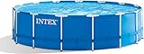 Intex Metal Frame Pool Set - Aufstellpool, Blau, Ø 457 x 122 cm - Zubehör enthalten