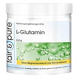 L-Glutamin 500 g Pulver - 100% pur ohne Zusatzstoffe - Vegan - Proteinogene Aminosäure