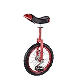 SYCHONG 18' Zoll-Rad Einrad Leakproof Rad Radfahren Outdoor Sport Fitness-Übungs-Gesundheit,Rot