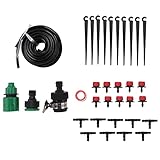 Povhhee 82Ft Mini-TropfbewäSserung Kits GartenbewäSserung Kit, 1/4 Zoll Blank Distribution SchläUche BewäSserung Sprinkler System Kit DIY Pflanze Gartenschlauch BewäSserung Kit (5M)