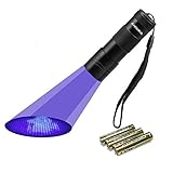 UV Taschenlampe Schwarzlicht 12 LEDs | Haustiere Urin Detektor | Eingetrocknete Flecken Ihrer Hunde, Katzen und Nagetiere | 3xAAA Batterien