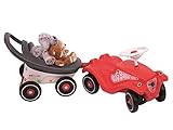 BIG - Buggy - 3-in-1 Multifunktions-Anhänger, Lauflernwagen mit verstellbarer Bremsfunktion, inklusive 4 Flüsterräder, Bobby Car Anhänger, für Kinder ab 1 Jahr