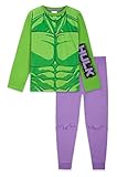 Marvel Schlafanzug Jungen, The Hulk Kinder Schlafanzug, Baumwolle Pyjama Jungen Zweiteilig Set (5-6 Jahre, Mehrfarbig)