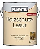 Primaster Holzschutzlasur 2,5L Kiefer Wetterschutz UV-Schutz Holzlasur Langzeit