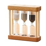 Eyccier Holzsandtimer 3 in 1 Sanduhr -Timer Mini -Sandglas -Uhr für Zahnbürsten Kochstil22