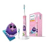 Philips Sonicare For Kids Elektrische Schallzahnbürste, Integriertes Bluetooth, Coaching-App, rosa (Modell HX6352/42)