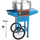 VBENLEM 1000W Zuckerwattemaschine Blau Cotton Candy Machine Zuckerwatten Maschine für Zuhause mit Wagen