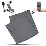 Fitness-Handtuch aus Mikrofaser mit Frottee-Struktur | Sport-Handtuch für Fitnessstudio und Gym | Tuchstoff mit Oeko-TEX Zertifizierung | saugstark, leicht (Grau, 120x50 cm T)