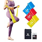 FitBeast Terra Band, Theraband 3-Set, Gymnastikband mit 3 Widerstandsstufen für Training zu Hause, Pilates, Yoga, Fitnessband mit Türanker & Tragetasche