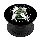 Weihnachtskatzen Kitten Love Merry Christbaumbeleuchtung PopSockets mit austauschbarem PopGrip