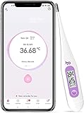 Femometer Vinca Basalthermometer, Digitales Fruchtbarkeitsthermometer für Eisprung Zykluskontrolle Fruchtbarkeitsmonitor, BBT-Diagramm zur Berechnung fruchtbarer Tage mit Intelligentes APP (Violett)