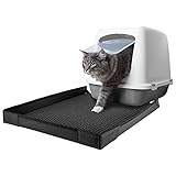 Petigi Katzenklo Matte Katzenstreu Katzen XXL Katzentoilette für Katze Katzenmatte Katzenstreumatte Vorleger Unterleger Auffangmatte mit Rand (60x46 cm) Wabenmuster