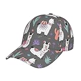 KTQUZCLF Baseballkappe, Alpaka Verstellbare Trucker Cap, Hip Hop Hut für Männer Frauen, Schwarz , One size