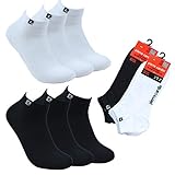 Pierre Cardin Sneaker Socken Herren (10er Pack) - Kurze Halbsocken Füßlinge Atmungsaktive Baumwolle - Schwarz & Weiß