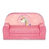 FORTISLINE – Kindersofa Mini ausklappbar 40x78x45cm - Kindersofa für Kinder 2in1 - Kindercouch ausklappbar - Schlafcouch aus Schaumstoff - Abnehmbarer Bezug - Viele Motive