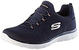 Skechers Damen Summits Sneaker, Navy Knit Gold Tim, 39 EU