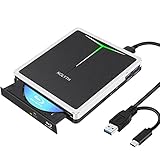 Externe Blu Ray CD/DVD Laufwerk USB 3.0 USB C Externer Blu-ray Brenner 3D BD CD DVD RW ROM Bluray Writer Drive Extern für Laptop Mac PC Windows 11/10 MacBook Air Pro Apple iMac