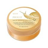 Goldensnail Eyemask 50 Stück Augenpflege Feuchtigkeitsspendende Augenmaske für jeden Hauttyp geeignet 1ml Heilerde Akne Pulver (Gold, One Size)