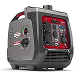 Briggs & Stratton 030800 Benzin Inverter Stromerzeuger Generator der PowerSmart Serie P2400 mit 2400 Watt/1800 Watt sauberem Strom, ultraleise und leichtgewichtigise, W, 230 V, Grau / Rot