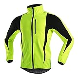 COITROZR Thermo Fahrradjacke Damen Winter Winddicht Radjacke Damen Wasserdicht Atmungsaktiv Laufjacke Jacke Joggen Winter Reflektierend Fahrrad Winterjacke für Radfahren Joggen Wandern,Grün,L