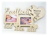 Baby Wand Bilderrahmen mit Namen und Geburtsdaten Endlich ist er I sie da Geschenke zur Geburt Geschenke für das Babyzimmer erstes Jahr Babygeschenke für Junge und Mädchen (Mädchen)