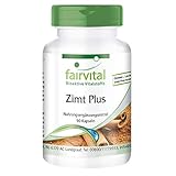 Zimt Plus Kapseln - HOCHDOSIERT - Zimt-Extrakt + Chrom + Zink - VEGAN - 90 Kapseln