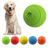 MEKEET Hundeball Snackball Hundespielzeug Futter Ball, Leckerli Spielzeug Ball aus Gummi ungiftig bissfest Spielzeug Ball für Haustier Hunde IQ Trainingsball (Green)