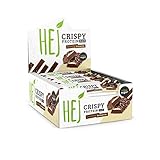 HEJ Crispy Protein Bar | Crunchy Brownie - 12 x 45 g | Schokoladiger Protein Riegel | Eiweißriegel | Wenig Zucker | High Protein