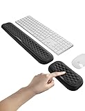 Vaydeer Handballenauflage für Tastatur und Maus Handgelenkauflage Ergonomische Memory Foam Wrist Rest Handauflage Set für Büro und Spiele - Schwarz