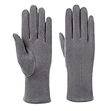 Develvet Herren Winterhandschuhe Damen Upgrade Touchscreens Rutschfestes Silikon Elastische Bündchen Warmes weiches Strickfutter Prinzessin Kostüm Blau