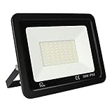 LED Strahler Außen,LED Strahler 50W ,Superhell 4500LM LED Scheinwerfer außen,6500K Kaltweiß IP65 Wasserfest Außenstrahler, für Hinterhof,Auffahrt,Garage,Flur,Garten(Schwarz)